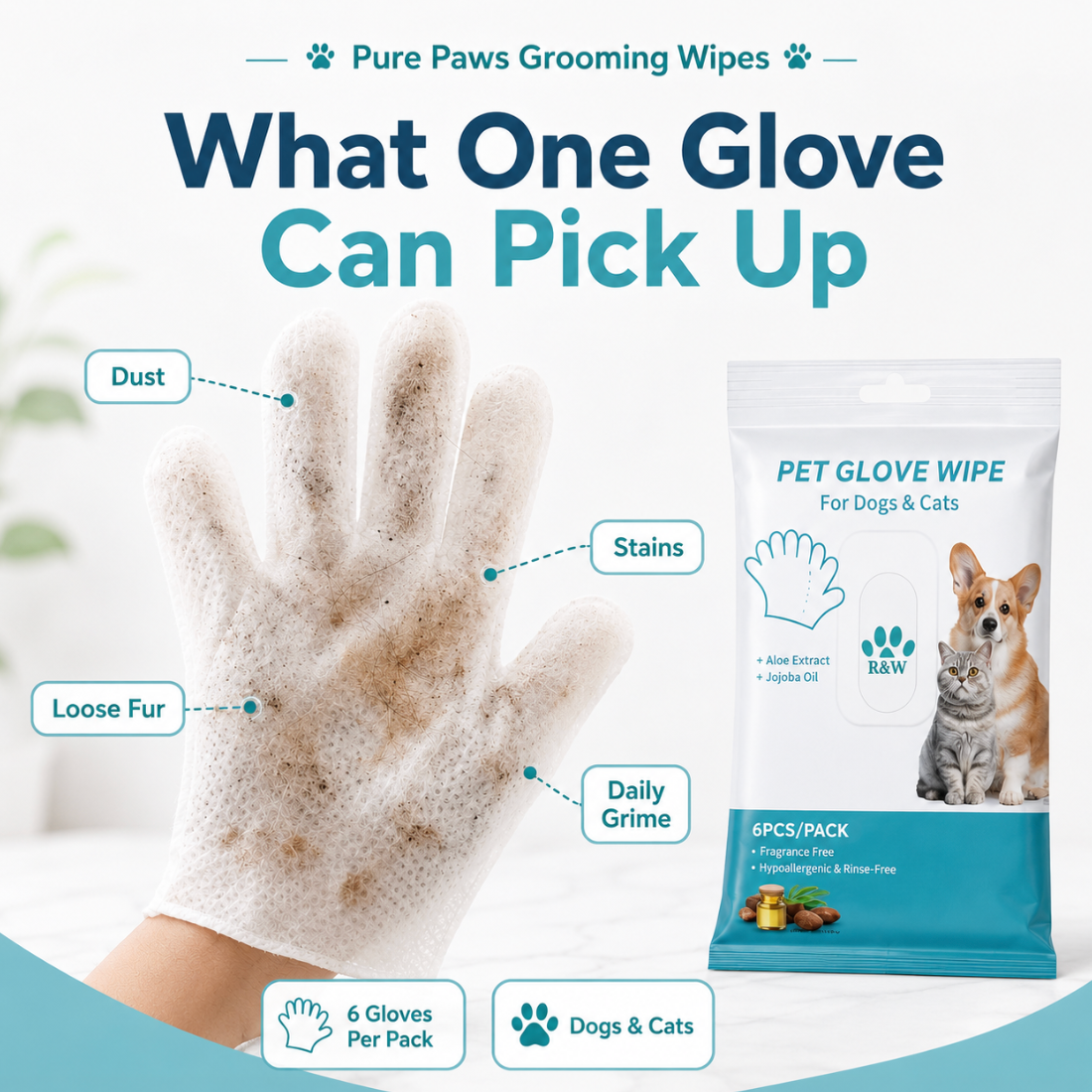 PurePawz Grooming Gloves